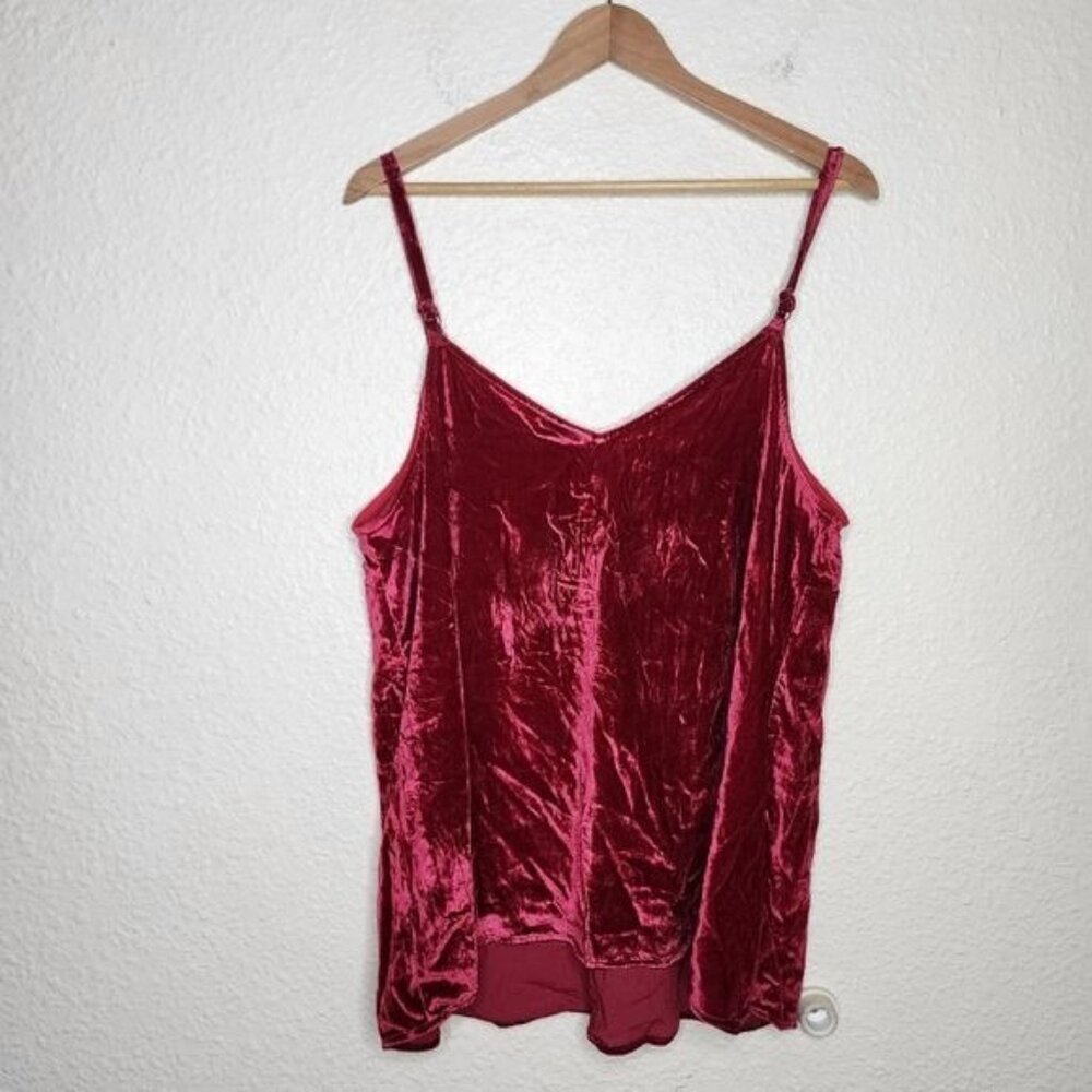 Torrid Velvet Swing Cami in Red New With Tags Women's Plus Size 2X (18-20)